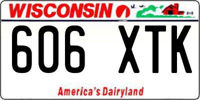 WI license plate 606XTK