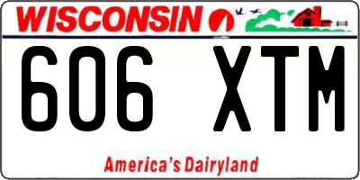 WI license plate 606XTM