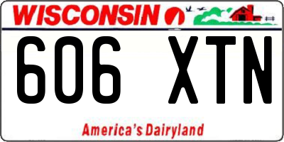 WI license plate 606XTN
