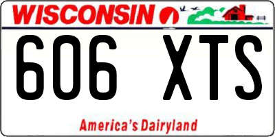 WI license plate 606XTS