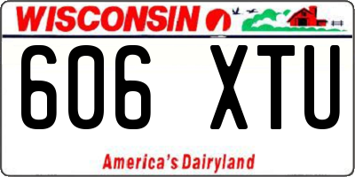 WI license plate 606XTU