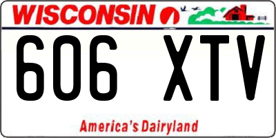 WI license plate 606XTV