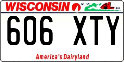 WI license plate 606XTY
