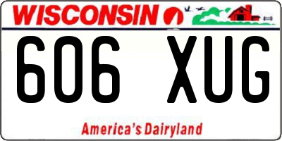 WI license plate 606XUG