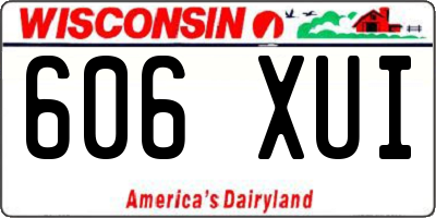 WI license plate 606XUI