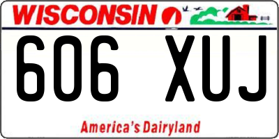 WI license plate 606XUJ