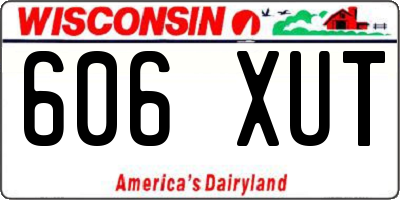 WI license plate 606XUT