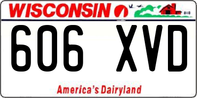WI license plate 606XVD