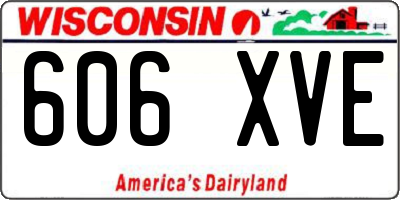 WI license plate 606XVE