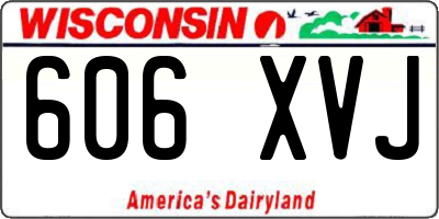 WI license plate 606XVJ