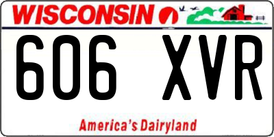 WI license plate 606XVR