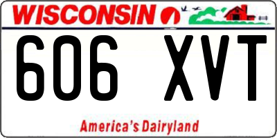 WI license plate 606XVT