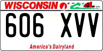WI license plate 606XVV