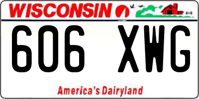 WI license plate 606XWG
