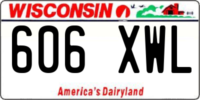WI license plate 606XWL