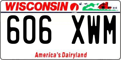 WI license plate 606XWM