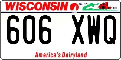 WI license plate 606XWQ