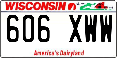 WI license plate 606XWW