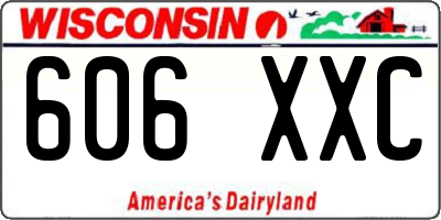 WI license plate 606XXC