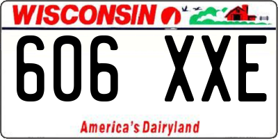 WI license plate 606XXE