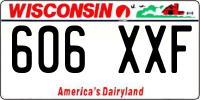 WI license plate 606XXF
