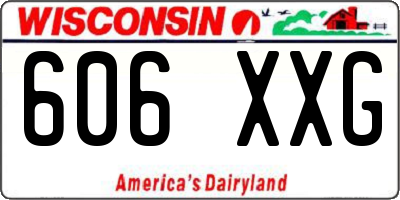 WI license plate 606XXG