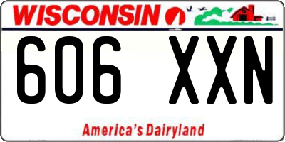 WI license plate 606XXN