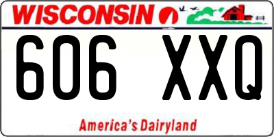 WI license plate 606XXQ