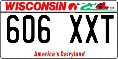 WI license plate 606XXT