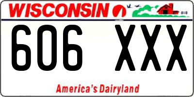 WI license plate 606XXX