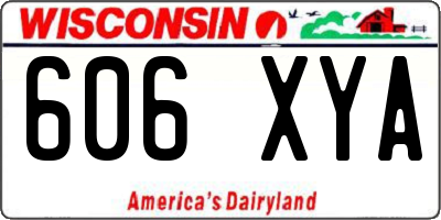 WI license plate 606XYA