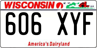 WI license plate 606XYF