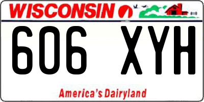 WI license plate 606XYH