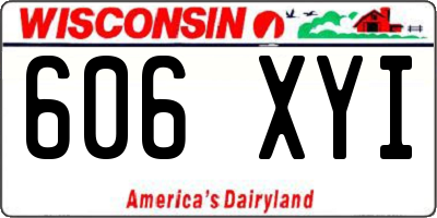 WI license plate 606XYI