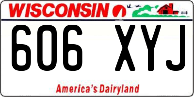 WI license plate 606XYJ