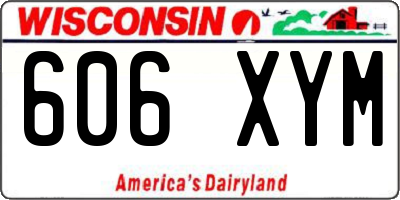 WI license plate 606XYM