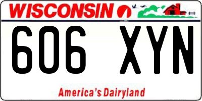 WI license plate 606XYN