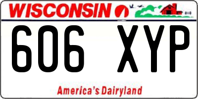 WI license plate 606XYP
