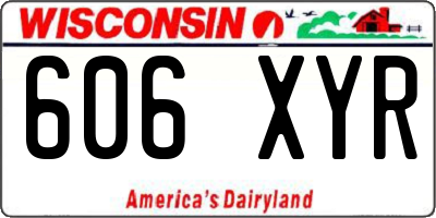 WI license plate 606XYR