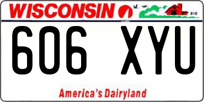 WI license plate 606XYU