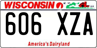 WI license plate 606XZA