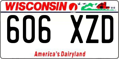 WI license plate 606XZD