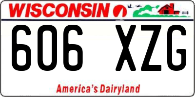 WI license plate 606XZG