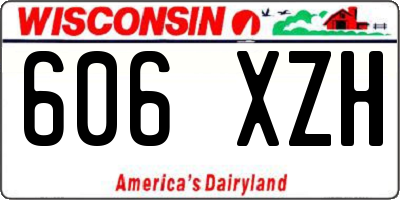 WI license plate 606XZH