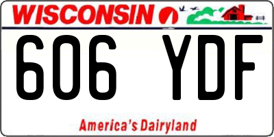 WI license plate 606YDF