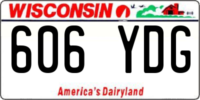 WI license plate 606YDG