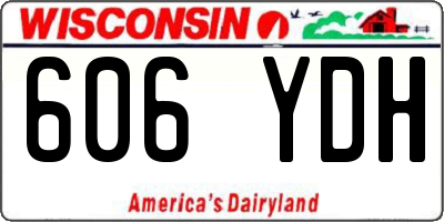 WI license plate 606YDH