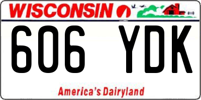 WI license plate 606YDK