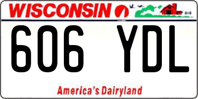 WI license plate 606YDL