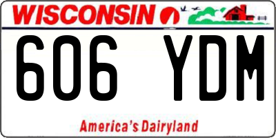 WI license plate 606YDM